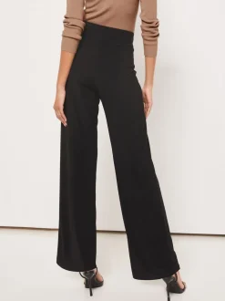Kostuums En Werkkleding|Broeken|Lipsy Zwart - - Broek met wijde pijpen en hoge taille