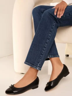 Lage Schoenen*Lipsy - Patent Toecap Ballerinas Zwart