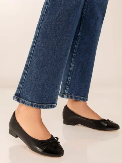 Lage Schoenen*Lipsy - Patent Toecap Ballerinas Zwart