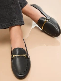 Lage Schoenen*Lipsy - Snaffle Instappers van imitatieleer Zwart