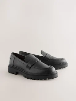 Ruimvallend En Extraruimvallend|Lage Schoenen|Next - Loafers met dikke zool Zwart