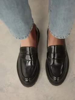 Ruimvallend En Extraruimvallend|Lage Schoenen|Next - Loafers met dikke zool Zwart