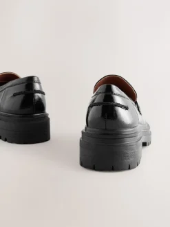 Ruimvallend En Extraruimvallend|Lage Schoenen|Next - Loafers met dikke zool Zwart