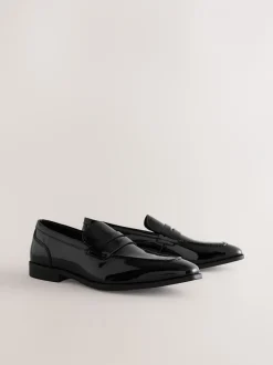 Schoenen|Formele Schoenen*Next Zwart - Loafers van patentleer