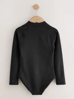 Badkleding*Next Zwart - Long Sleeve Sunsafe Swimsuit (3mths-16yrs)