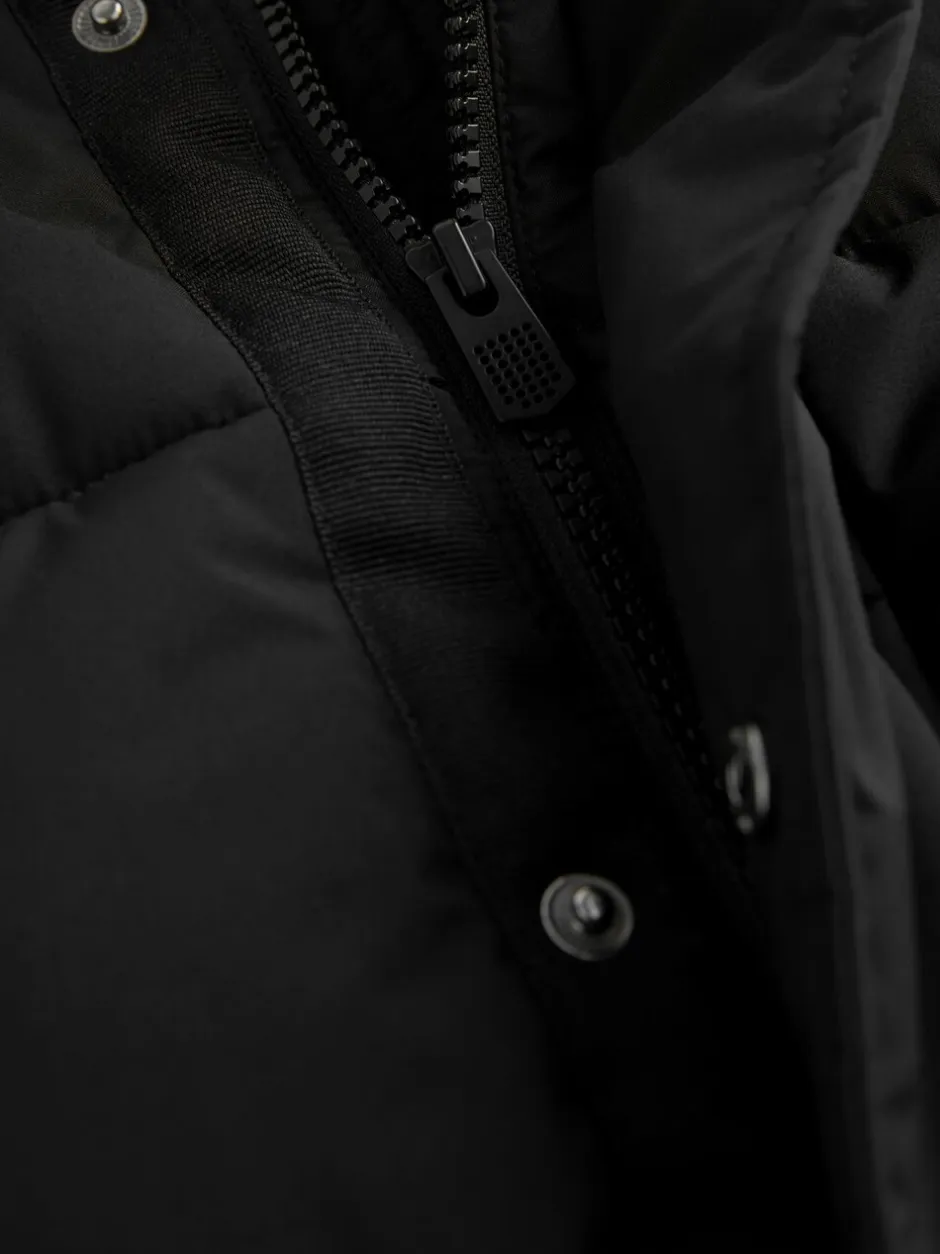 Jassen En Jacks|Schoolkleding*Next Zwart - Longline Shower Resistant Padded Coat (3-17yrs)