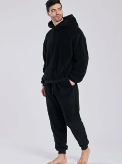 Joggingbroeken|Loungeable - Sherpa joggingbroek Zwart