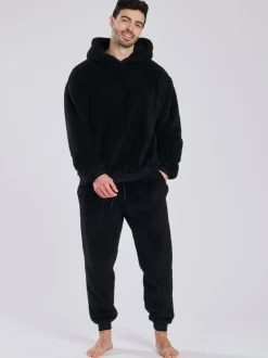 Joggingbroeken|Loungeable - Sherpa joggingbroek Zwart