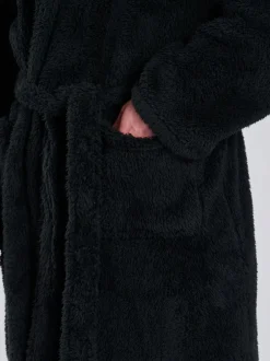 Kamerjassen En Badjassen*Loungeable - Sherpa kamerjas met capuchon Zwart