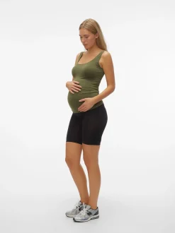 Shorts|Mamalicious - Maternity Seamless Leggings Zwart