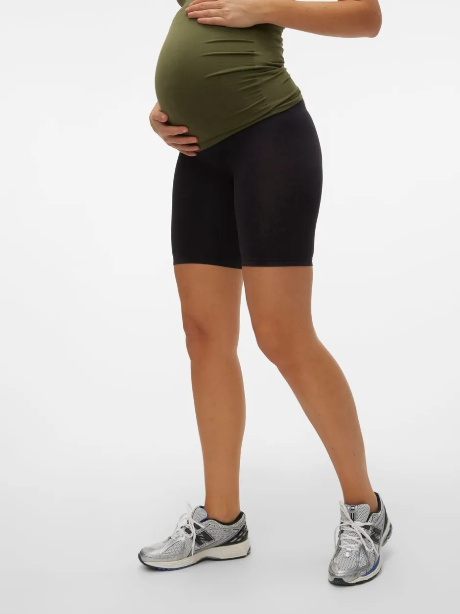 Shorts|Mamalicious - Maternity Seamless Leggings Zwart
