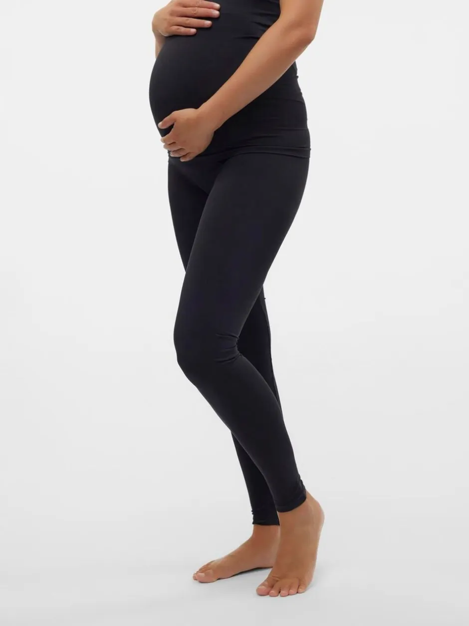 Leggings En Joggingbroeken|Mamalicious - Maternity Seamless Leggings Zwart