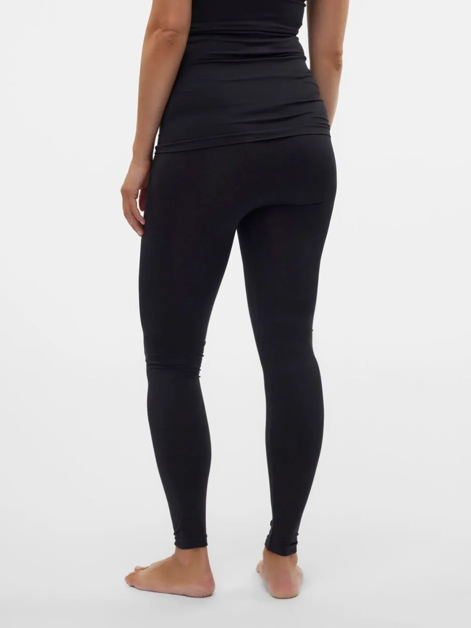 Leggings En Joggingbroeken|Mamalicious - Maternity Seamless Leggings Zwart