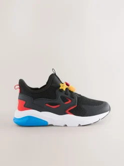 Sneakers*Next Zwart - Mario Elastische Vetersneakers