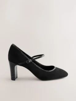 Schoenen Met Hakken*Next - Mary Jane-pumps met ronde neus en blokhak Zwart
