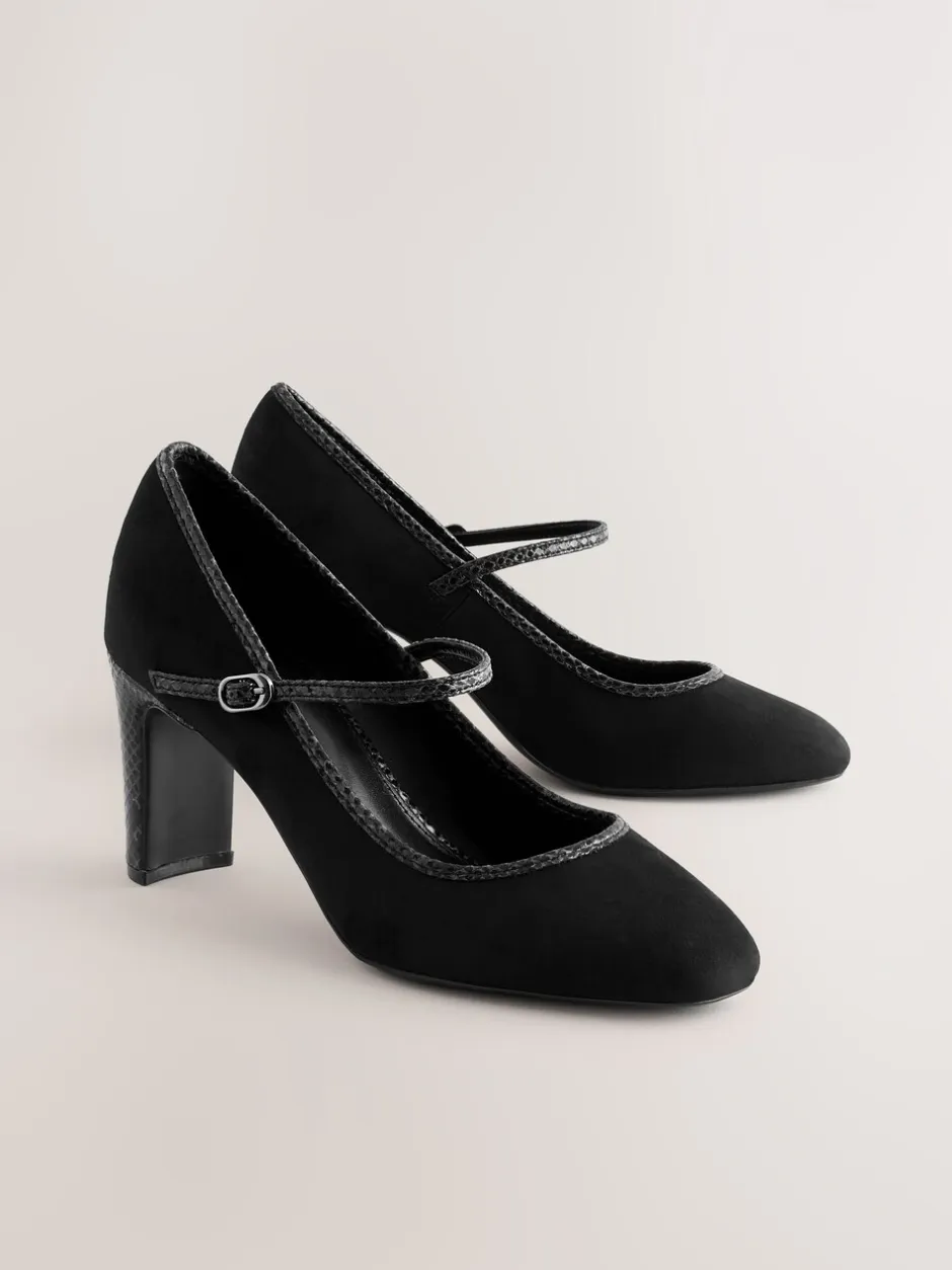 Schoenen Met Hakken*Next - Mary Jane-pumps met ronde neus en blokhak Zwart