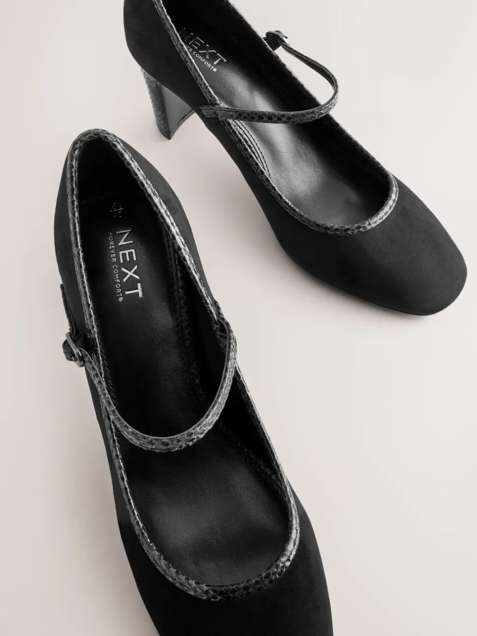 Schoenen Met Hakken*Next - Mary Jane-pumps met ronde neus en blokhak Zwart