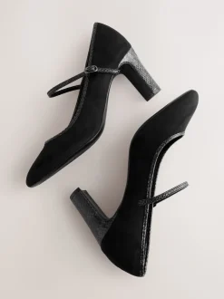 Schoenen Met Hakken*Next - Mary Jane-pumps met ronde neus en blokhak Zwart