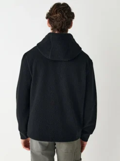 Sweaters En Hoody´S|Sweaters En Hoody´S|Next Zwart - Mat capuchon - Borg Fleece
