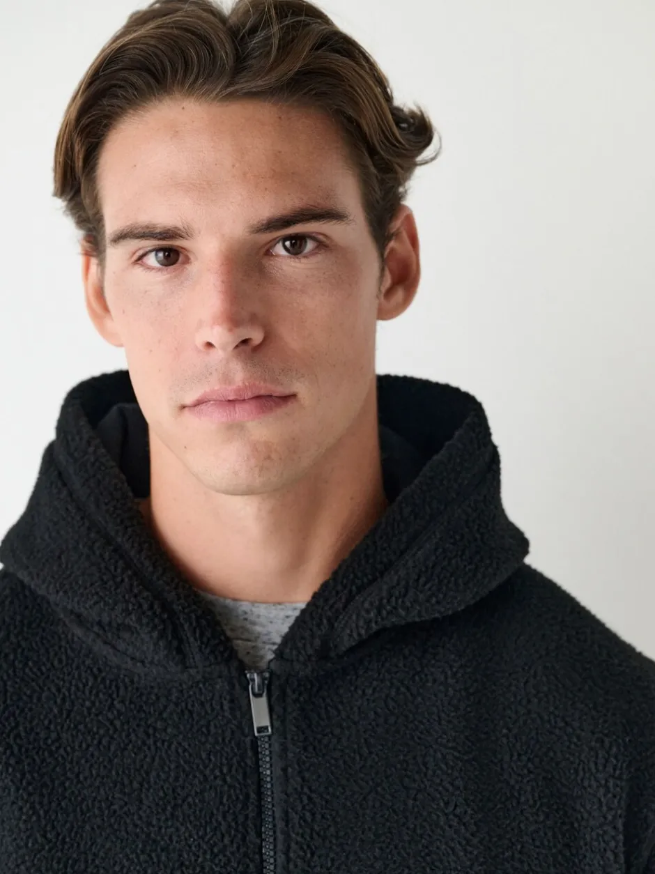 Sweaters En Hoody´S|Sweaters En Hoody´S|Next Zwart - Mat capuchon - Borg Fleece