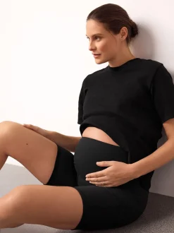 Shorts|Next Zwart - Maternity Sports Shorts