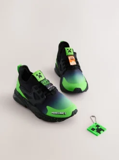 Sneakers|Next Zwart - Minecraft sneakers met elastische veters