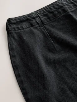 Rokken|Next Zwart - Mini denim rok met zandloper model