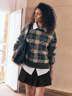 Rokken|Next - Mini Jersey Pleated Skirt Zwart