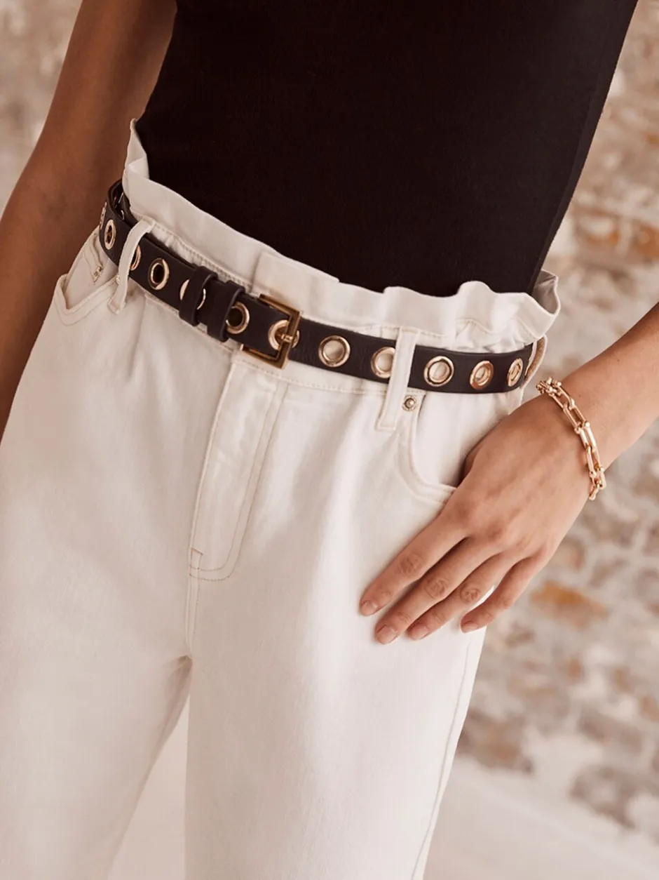 Ceintuurs*Mint Velvet - leren riem Zwart