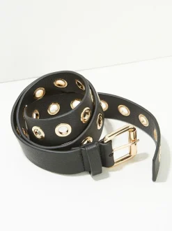 Ceintuurs*Mint Velvet - leren riem Zwart