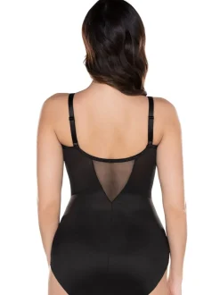 Shapewear*Miraclesuit - Extra Stevige Sexy Transparante Vormgevende Beugel Bodybriefers Zwart