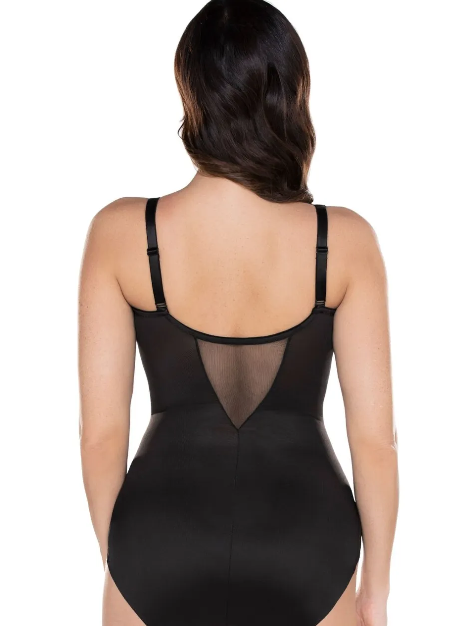 Shapewear*Miraclesuit - Extra Stevige Sexy Transparante Vormgevende Beugel Bodybriefers Zwart