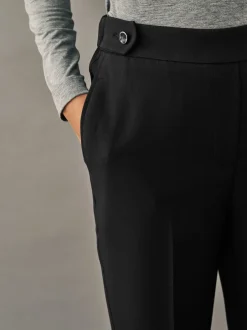 Kostuums En Werkkleding|Broeken|Next Zwart - Modieus gesneden bootcut broek