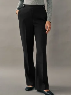 Kostuums En Werkkleding|Broeken|Next Zwart - Modieus gesneden bootcut broek
