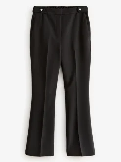 Kostuums En Werkkleding|Broeken|Next Zwart - Modieus gesneden bootcut broek