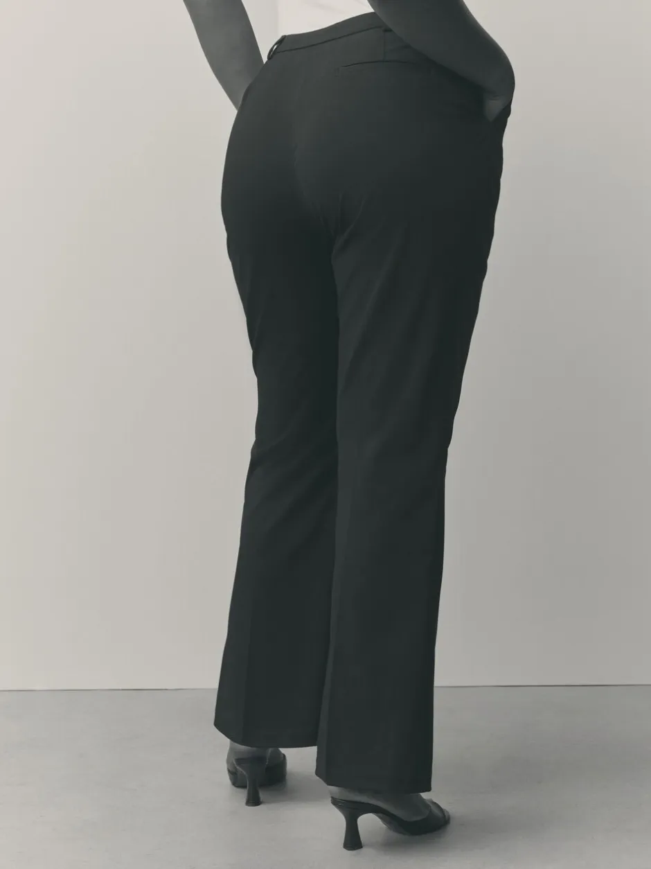 Kostuums En Werkkleding|Next Zwart - Modieuze Hourglass broek met bootcut