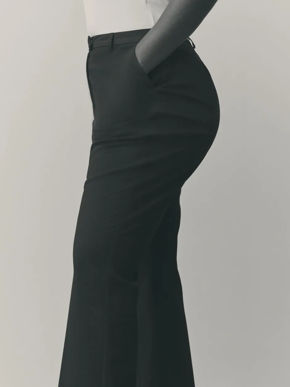 Kostuums En Werkkleding|Next Zwart - Modieuze Hourglass broek met bootcut