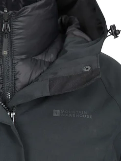 Sportkleding|Jassen En Jacks|Mountain Warehouse Zwart - Womens Alaskan 3-In-1 Waterproof Long Coat