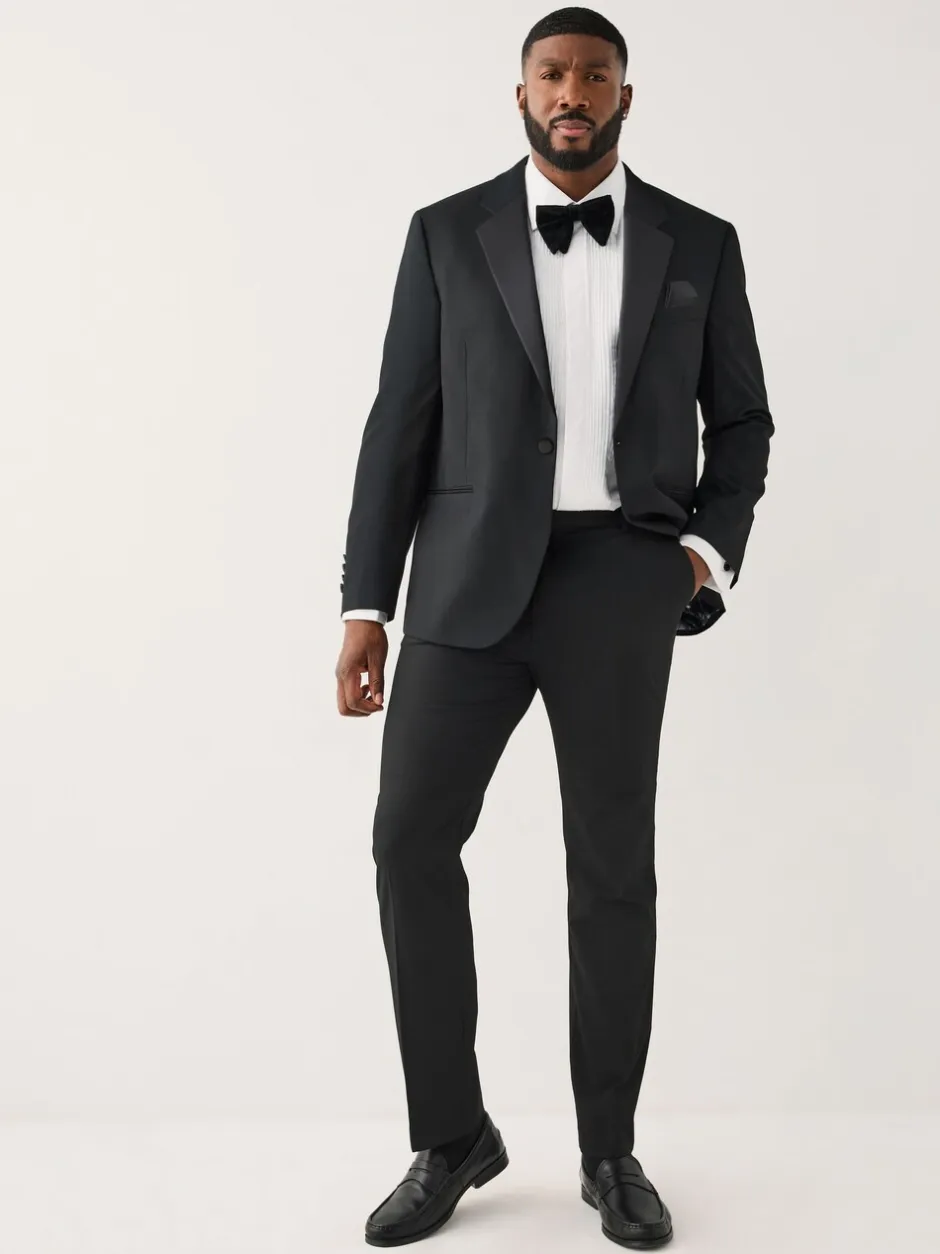 Smokings En Feestkleding*Next Zwart - Muscle Fit Motionflex Stretch Tuxedo Suit Trousers