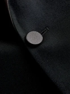Smokings En Feestkleding*Next Zwart - Muscle Fit Motionflex Stretch Tuxedo Suit Jacket