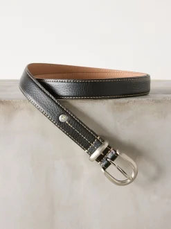 Ceintuurs|Next - N. Premium Made In Italië riem met gemiddelde breedte Zwart