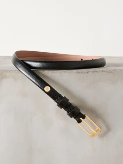 Ceintuurs|Next - N. Premium skinny Made In Italy leren riem Zwart