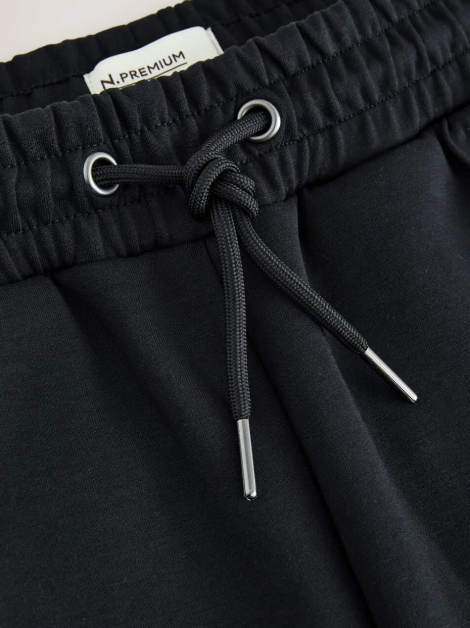 Joggingbroeken*Next - N. Premium Soft Touch Scuba Slim Fit Open Joggers Zwart