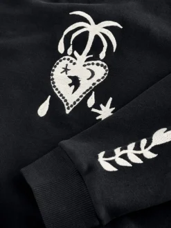Hoody's En Sweatshirts*Never Fully Dressed Zwart - Embroidered Sweatshirt