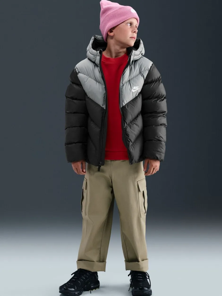 Schoolkleding|Jassen En Jacks|Nike - - Gewatteerd jack met kleurvlakken Zwart