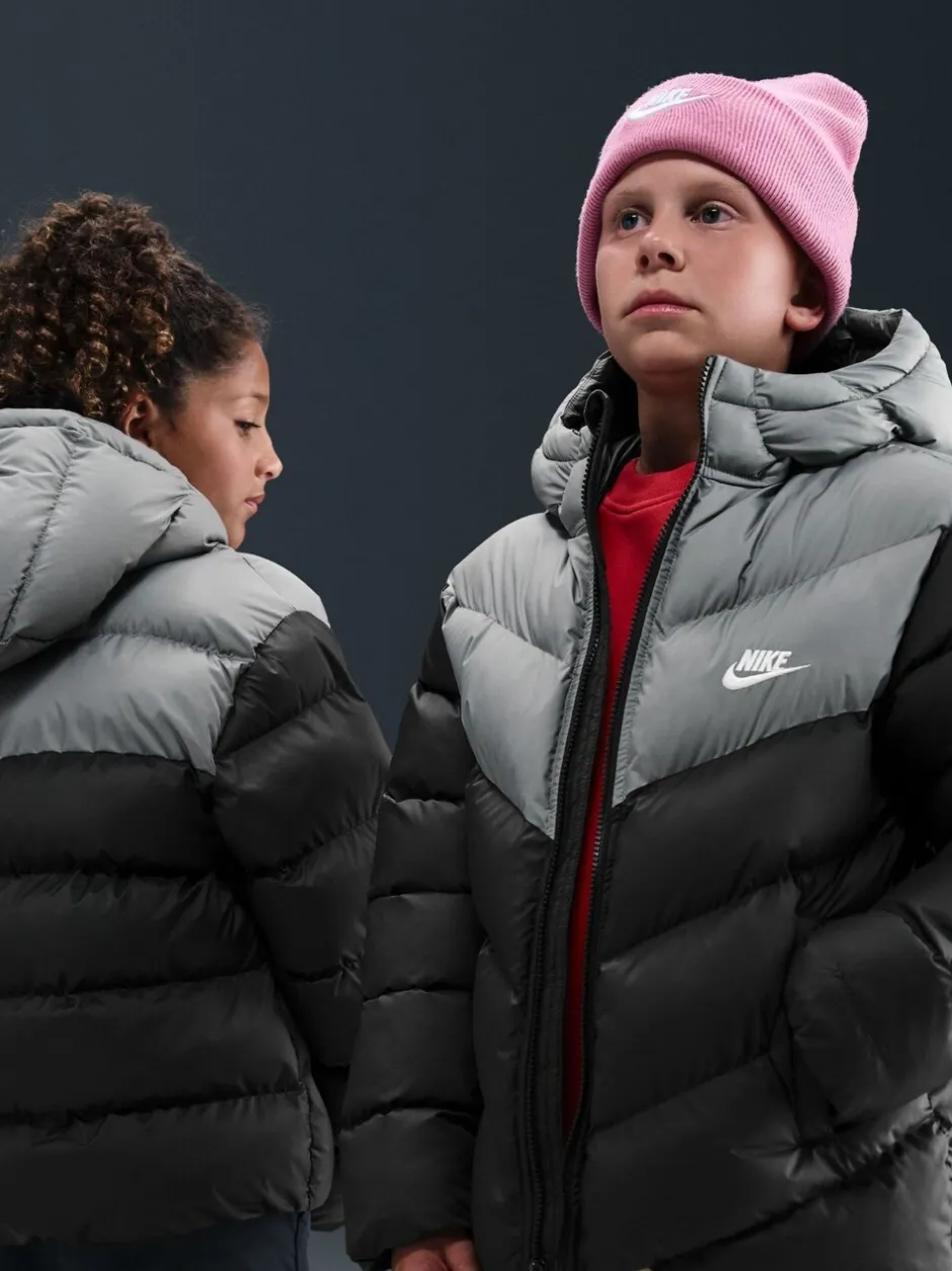 Schoolkleding|Jassen En Jacks|Nike - - Gewatteerd jack met kleurvlakken Zwart