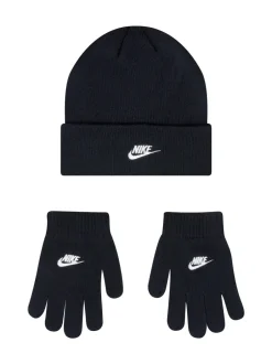 Mutsen, Handschoenen En Sjaals|Nike - Club Beanie and Glove Set Zwart