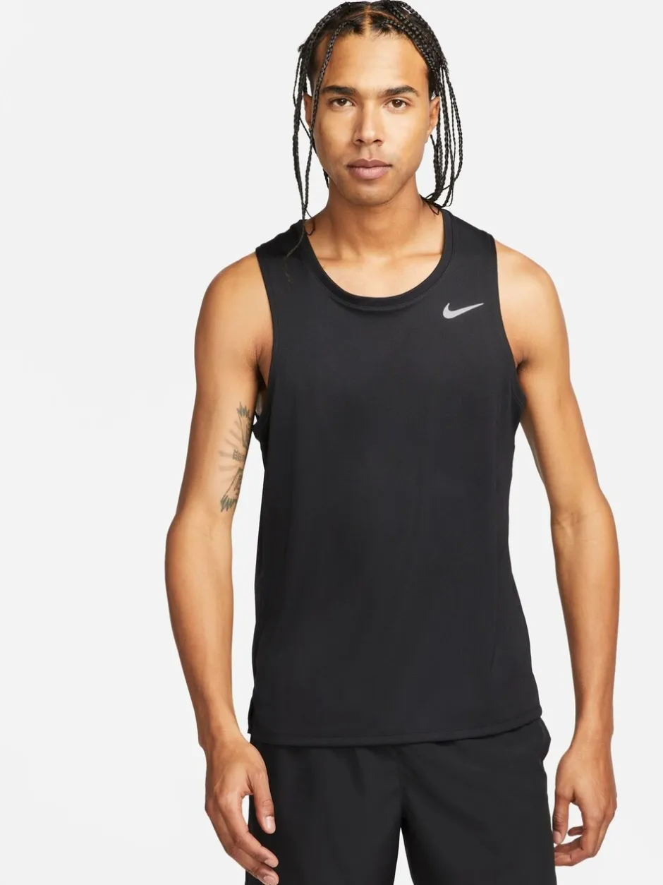 Sportkleding*Nike Zwart - Dri-FIT Miler hardloopvesttop