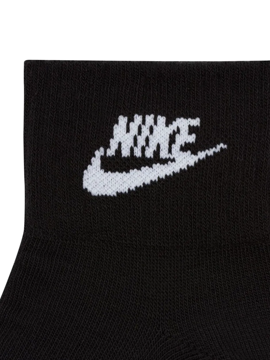 Sokken|Sokken|Nike - Everyday Essential Ankle 100% Cotton Socks 3 Pack Zwart