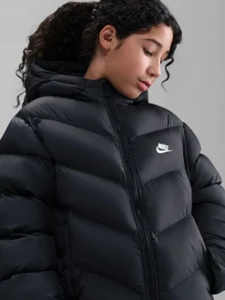 Schoolkleding|Jassen En Jacks*Nike Zwart - gewatteerd jack